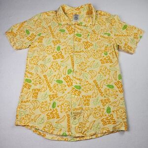 Despicable Me Boys XL Minions Bananas Button Down Yellow Shirt Illumination